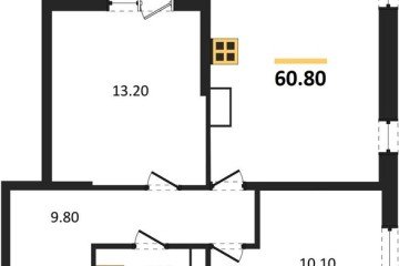 Фото №1: 2-комнатная квартира 60 м² - Краснодар, мкр. жилой комплекс Самолёт-6, 