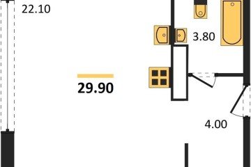 Фото №1: Студия 29 м² - Краснодар, мкр. жилой комплекс Самолёт-6, 