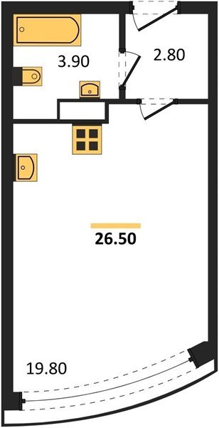 Фото №1: Студия 26 м² - Краснодар, Прикубанский внутригородской округ, мкр. жилой комплекс Самолёт-6