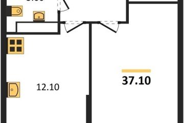 Фото №1: 1-комнатная квартира 37 м² - Краснодар, мкр. жилой комплекс Самолёт-6, 