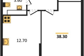 Фото №1: 1-комнатная квартира 38 м² - Краснодар, мкр. жилой комплекс Самолёт-6, 