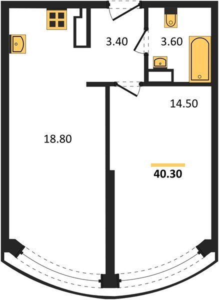 Фото №1: 1-комнатная квартира 40 м² - Краснодар, Прикубанский внутригородской округ, мкр. жилой комплекс Самолёт-6