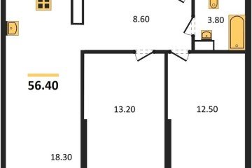 Фото №1: 2-комнатная квартира 56 м² - Краснодар, мкр. жилой комплекс Самолёт-6, 