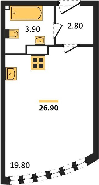 Фото №1: Студия 26 м² - Краснодар, Прикубанский внутригородской округ, мкр. жилой комплекс Самолёт-6