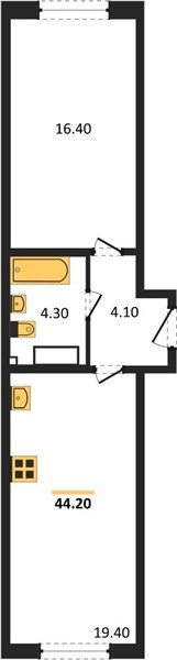 Фото №1: 1-комнатная квартира 44 м² - Краснодар, Прикубанский внутригородской округ, мкр. жилой комплекс Самолёт-6