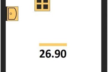 Фото №1: Студия 26 м² - Краснодар, мкр. жилой комплекс Самолёт-6, 