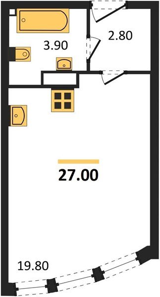 Фото №1: Студия 27 м² - Краснодар, Прикубанский внутригородской округ, мкр. жилой комплекс Самолёт-6