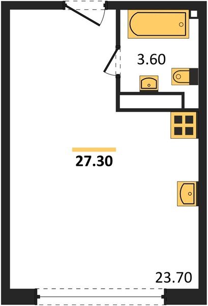 Фото №1: Студия 27 м² - Краснодар, Прикубанский внутригородской округ, мкр. жилой комплекс Самолёт-6
