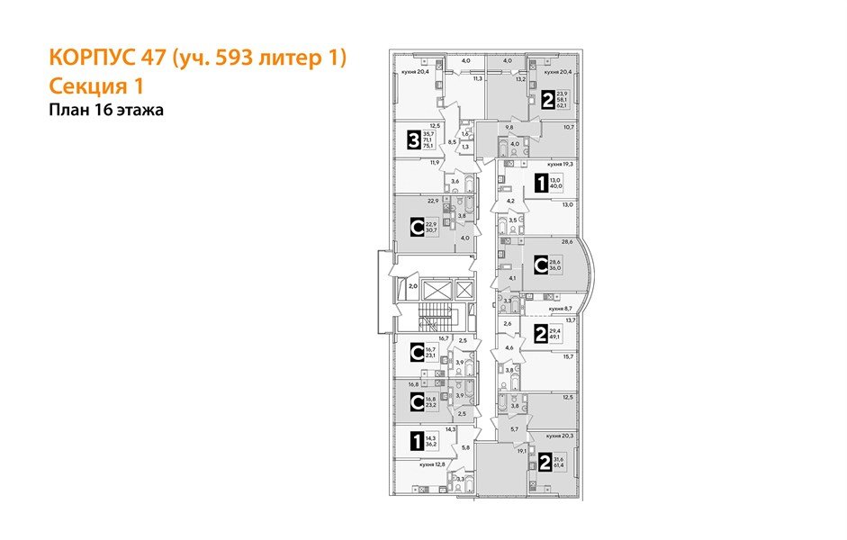 Фото №8: Студия 36 м² - Краснодар, жилой комплекс Самолёт-6