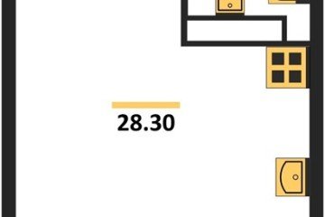 Фото №1: Студия 28 м² - Краснодар, мкр. жилой комплекс Самолёт-6, 