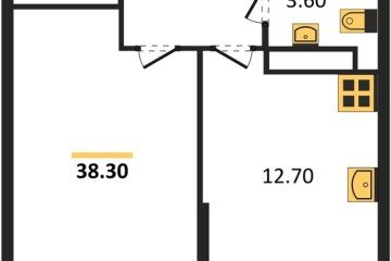Фото №1: 1-комнатная квартира 38 м² - Краснодар, мкр. жилой комплекс Самолёт-6, 