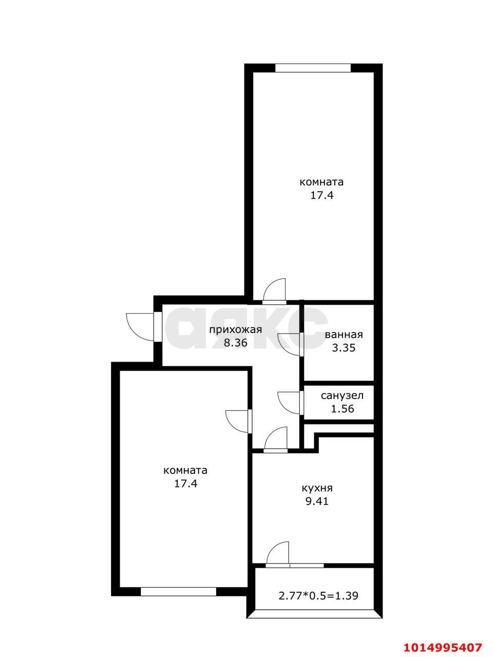 Фото №11: 2-комнатная квартира 65 м² - Краснодар, жилой комплекс Перспектива, ул. им. Героя Сарабеева В.И., 7