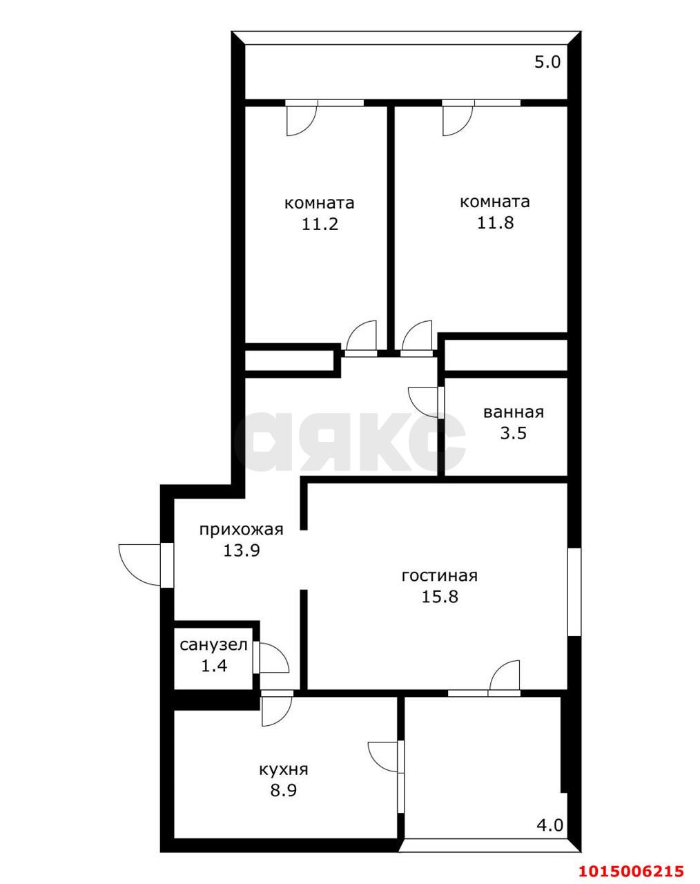 Фото №2: 3-комнатная квартира 75 м² - Краснодар, Фестивальный, ул. имени Тургенева, 199/2