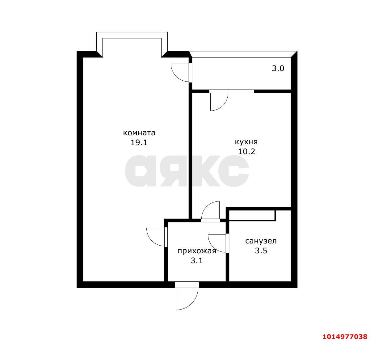 Фото №20: 1-комнатная квартира 38 м² - Краснодар, жилой комплекс Сармат, ул. Константина Гондаря, 98
