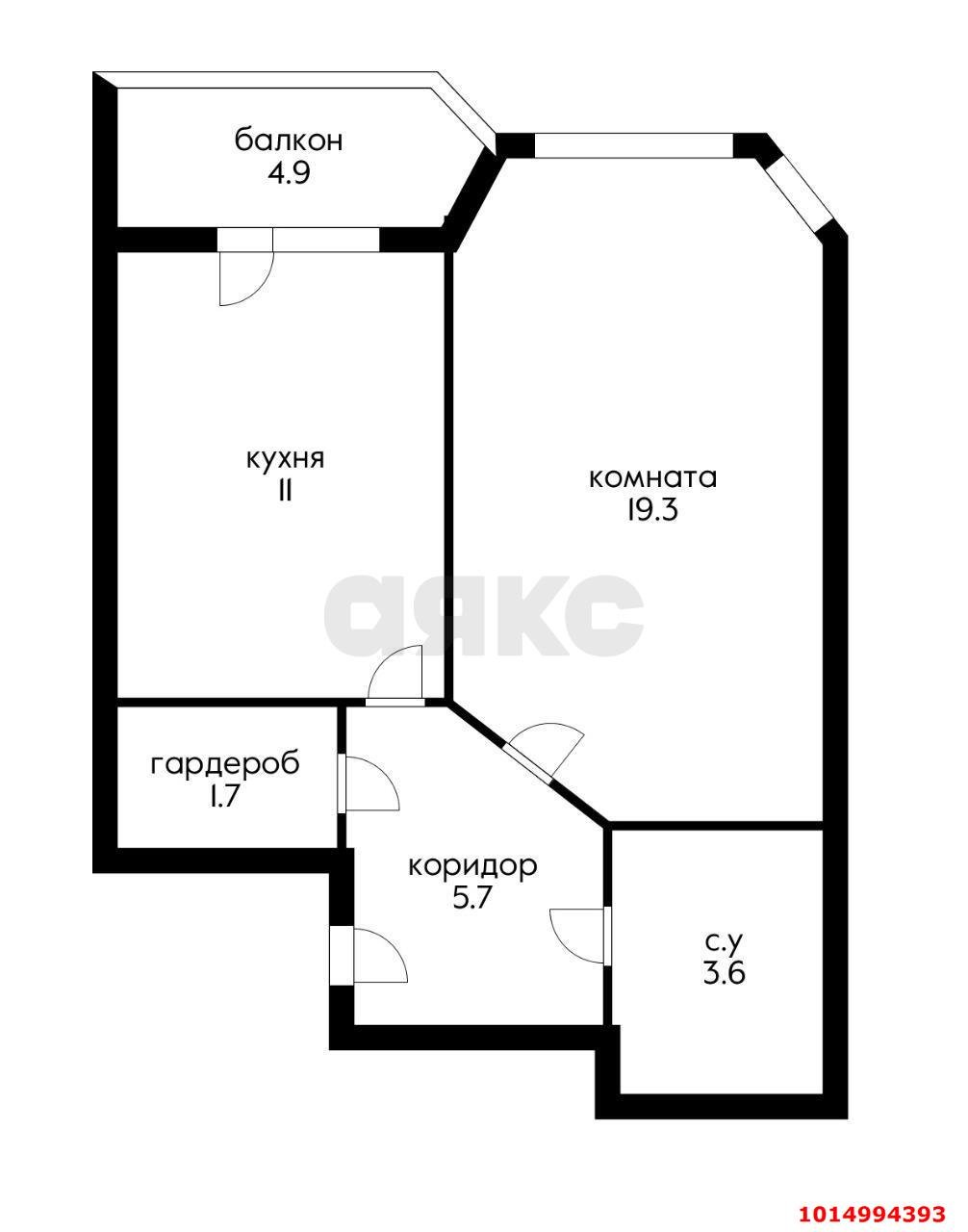 Фото №20: 1-комнатная квартира 46 м² - Краснодар, Солнечный, ул. Архитектора Ишунина, 6
