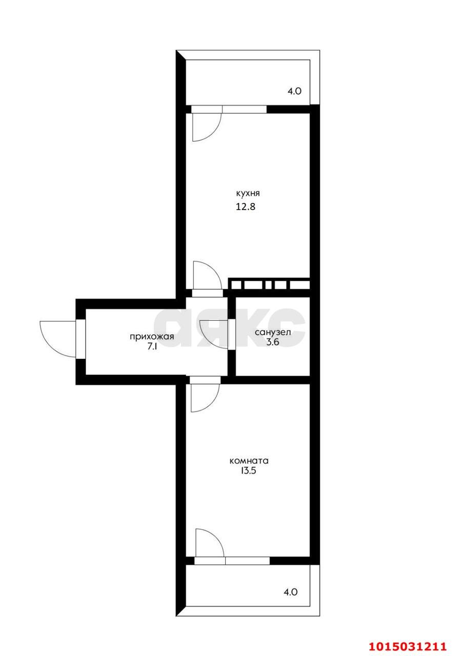 Фото №4: 1-комнатная квартира 45 м² - Краснодар, жилой комплекс Движение, ул. Западный Обход, 38/1к3