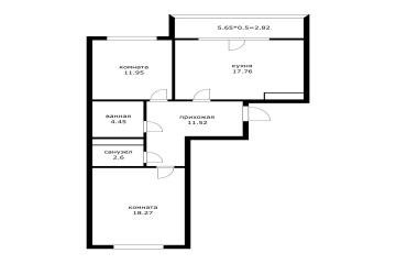 Фото №5: 2-комнатная квартира 67 м² - Краснодар, мкр. жилой комплекс Сердце, ул. Школьная, 1