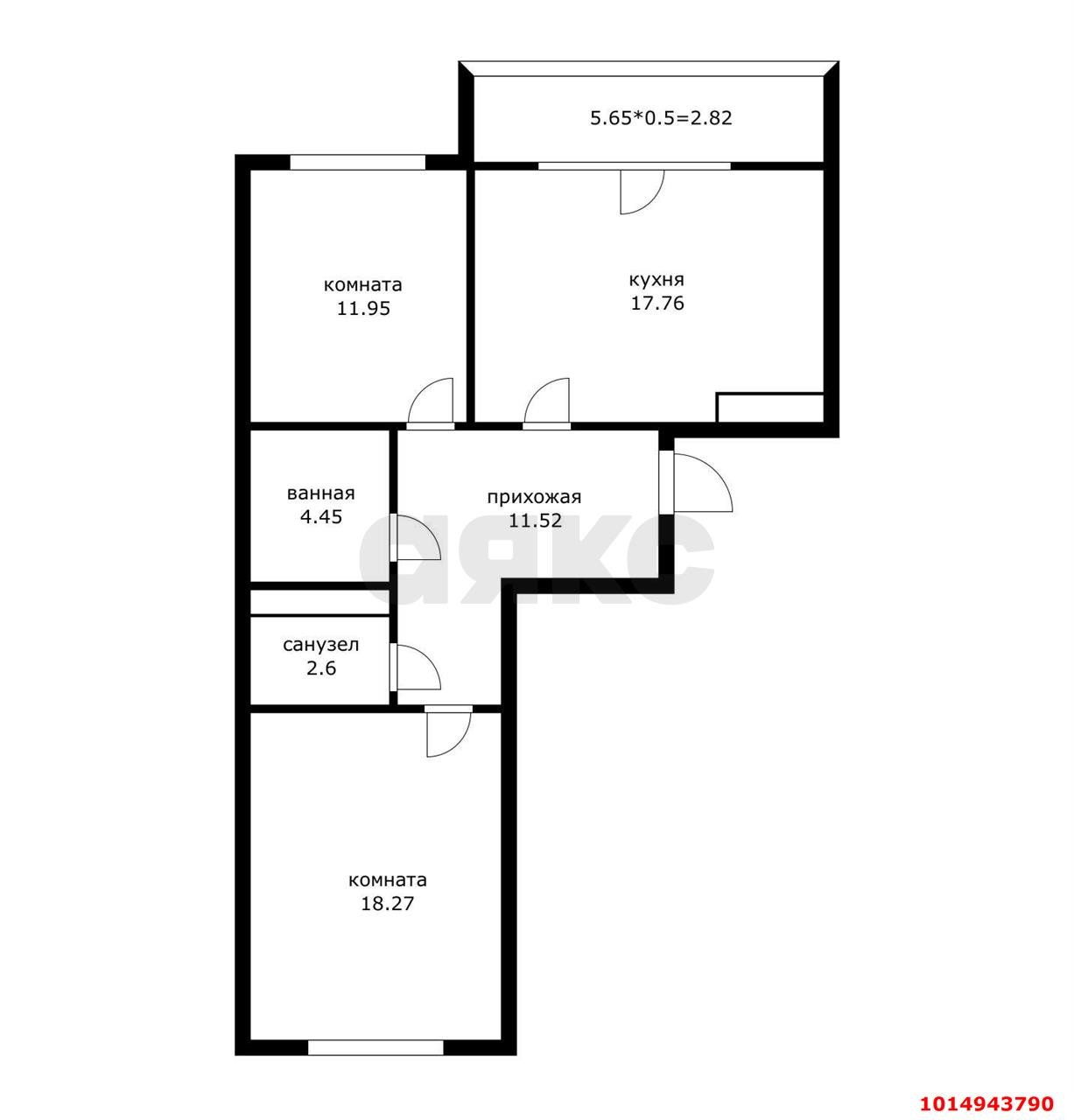 Фото №5: 2-комнатная квартира 72 м² - Краснодар, Школьный, ул. Школьная, 1