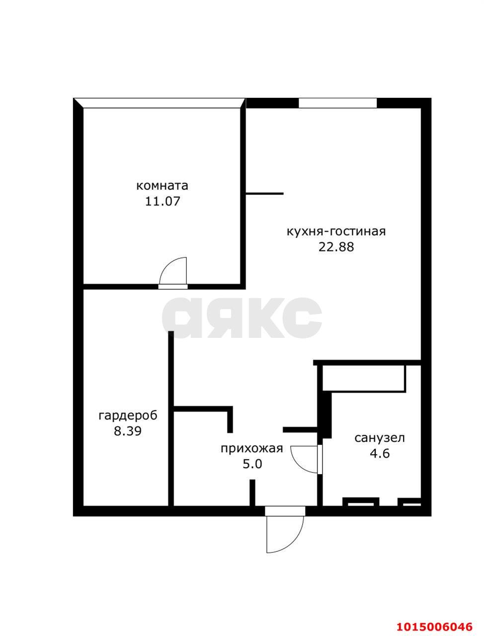 Фото №9: 1-комнатная квартира 52 м² - Краснодар, Прикубанский внутригородской округ, Отделение № 1 совхоза Солнечный, мкр. Фестивальный, ул. Новицкого, 2/5