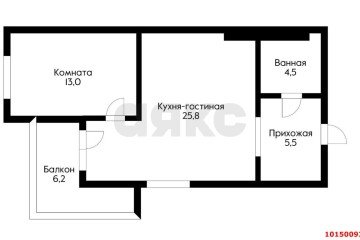 Фото №2: 2-комнатная квартира 55 м² - Краснодар, ж/р Новознаменский, ул. Войсковая, 4к1
