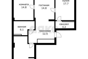 Фото №1: 3-комнатная квартира <span class="whitespace-nowrap">92 м²</span>, <span class="whitespace-nowrap">7/16 эт.</span> - Краснодар, мкр. жилой комплекс Авиатор, ул. имени Валерия Гассия, 2