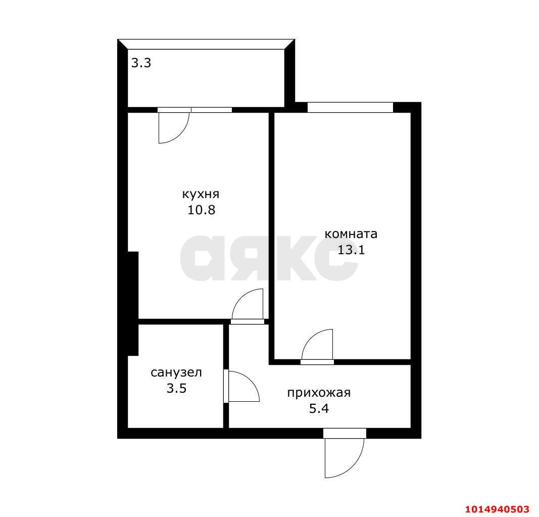 Фото №6: 1-комнатная квартира 32 м² - Новая Адыгея, мкр. жилой комплекс Мята, ул. Бжегокайская, 23/1Ак2