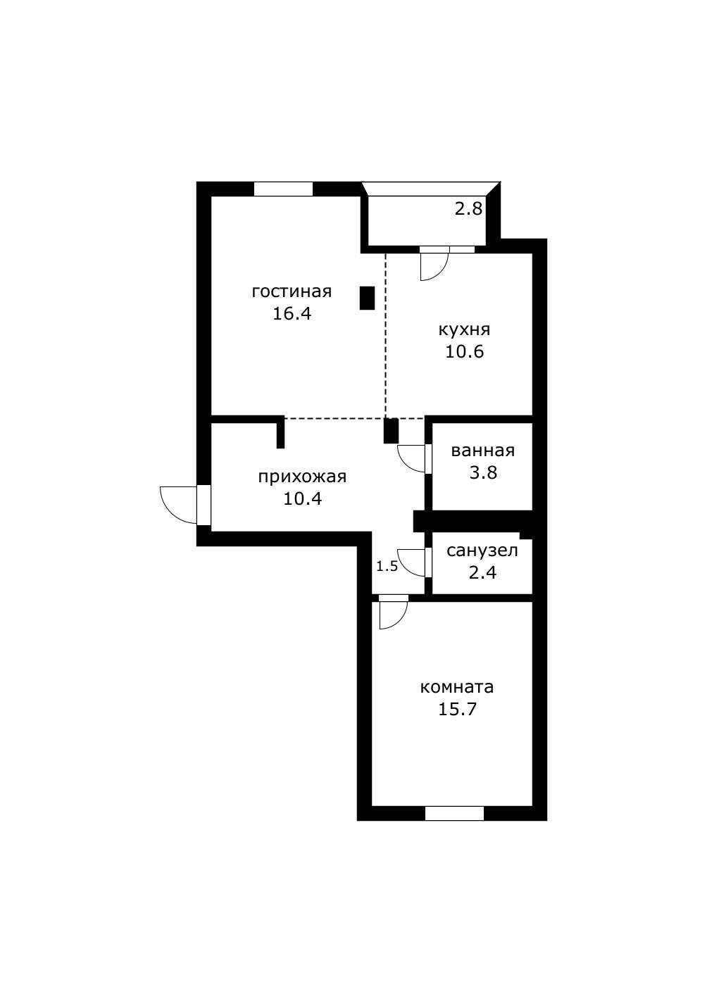 Фото №9: Апартаменты 63 м² - Краснодар, Прикубанский внутригородской округ, мкр. Восточно-Кругликовский, ул. Черкасская, 121