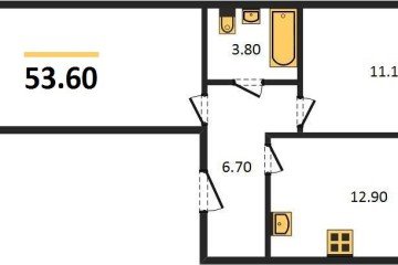 Фото №1: 2-комнатная квартира 53 м² - Новая Адыгея, мкр. жилой комплекс Дарград, 