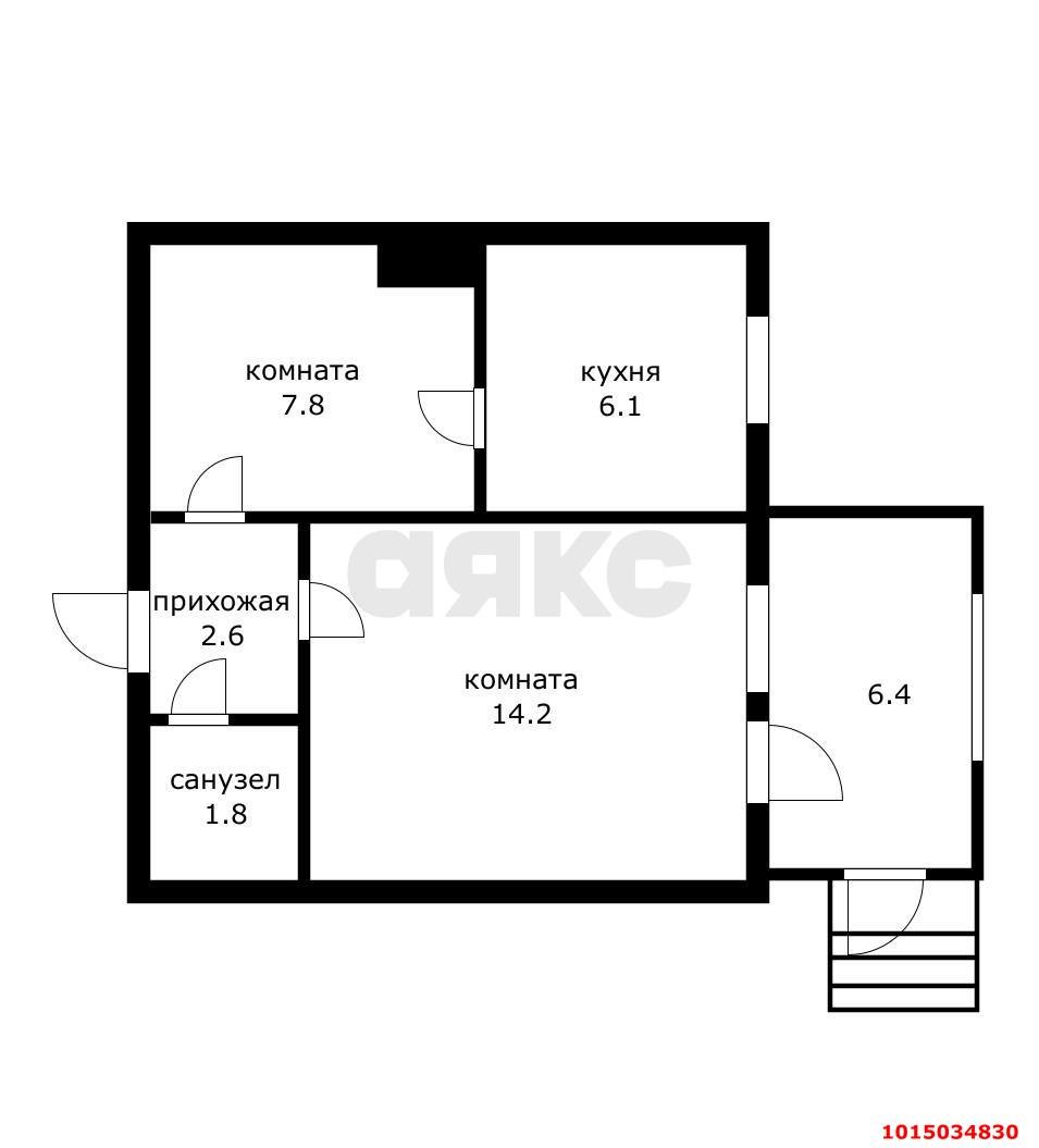 Фото №6: 1-комнатная квартира 38 м² - Краснодар, Комсомольский, ул. Тюляева, 10