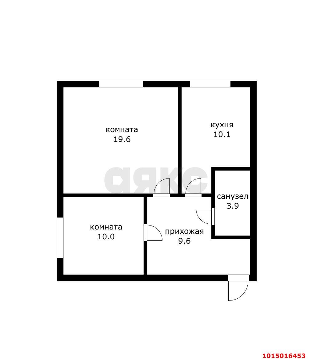 Фото №16: 2-комнатная квартира 53 м² - Краснодар, Музыкальный, ул. Агрохимическая, 128