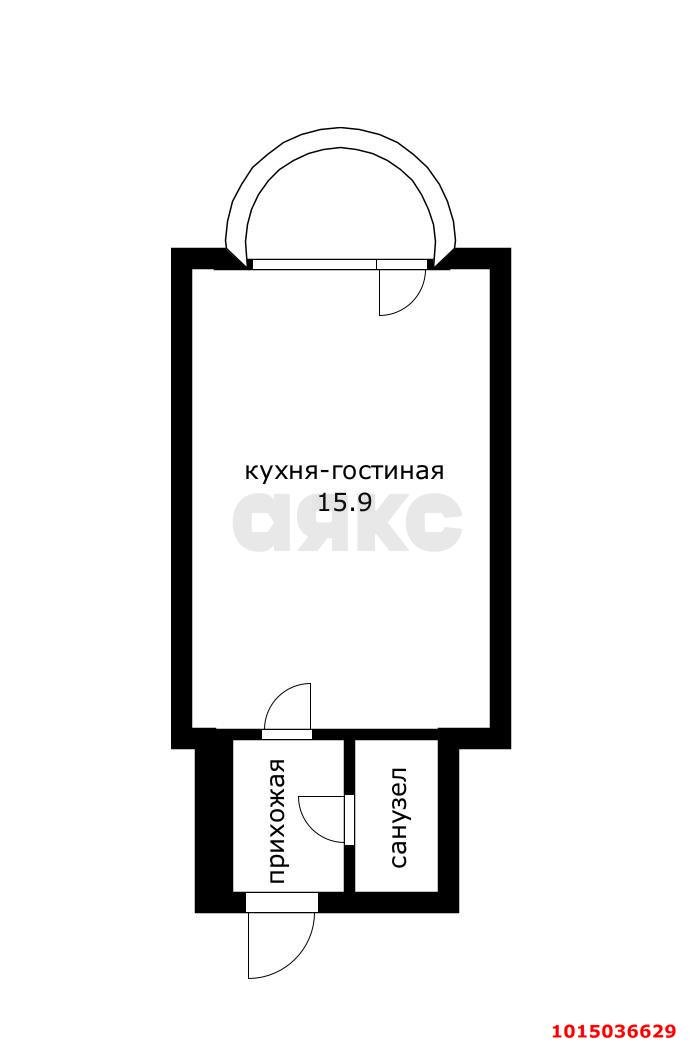 Фото №5: Студия 19 м² - Агой, гостиничный комплекс Радуга, 10И