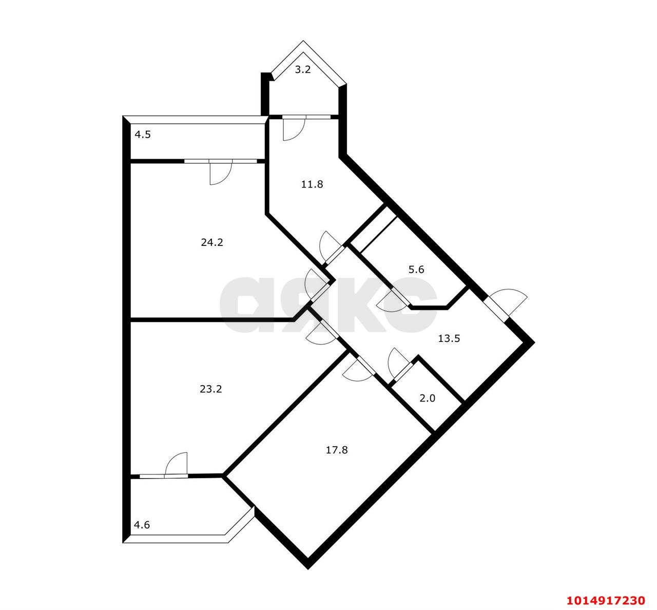 Фото №3: 3-комнатная квартира 97 м² - Краснодар, 2-я Площадка, мкр. Прикубанский внутригородской округ, ул. Ветеранов, 85