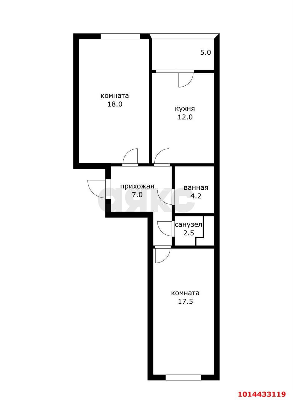 Фото №5: 2-комнатная квартира 65 м² - Краснодар, жилой комплекс Симфония, ул. Российская, 72/6