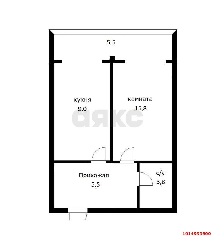 Фото №3: 1-комнатная квартира 39 м² - Краснодар, Музыкальный, ул. имени Мусоргского М.П., 1