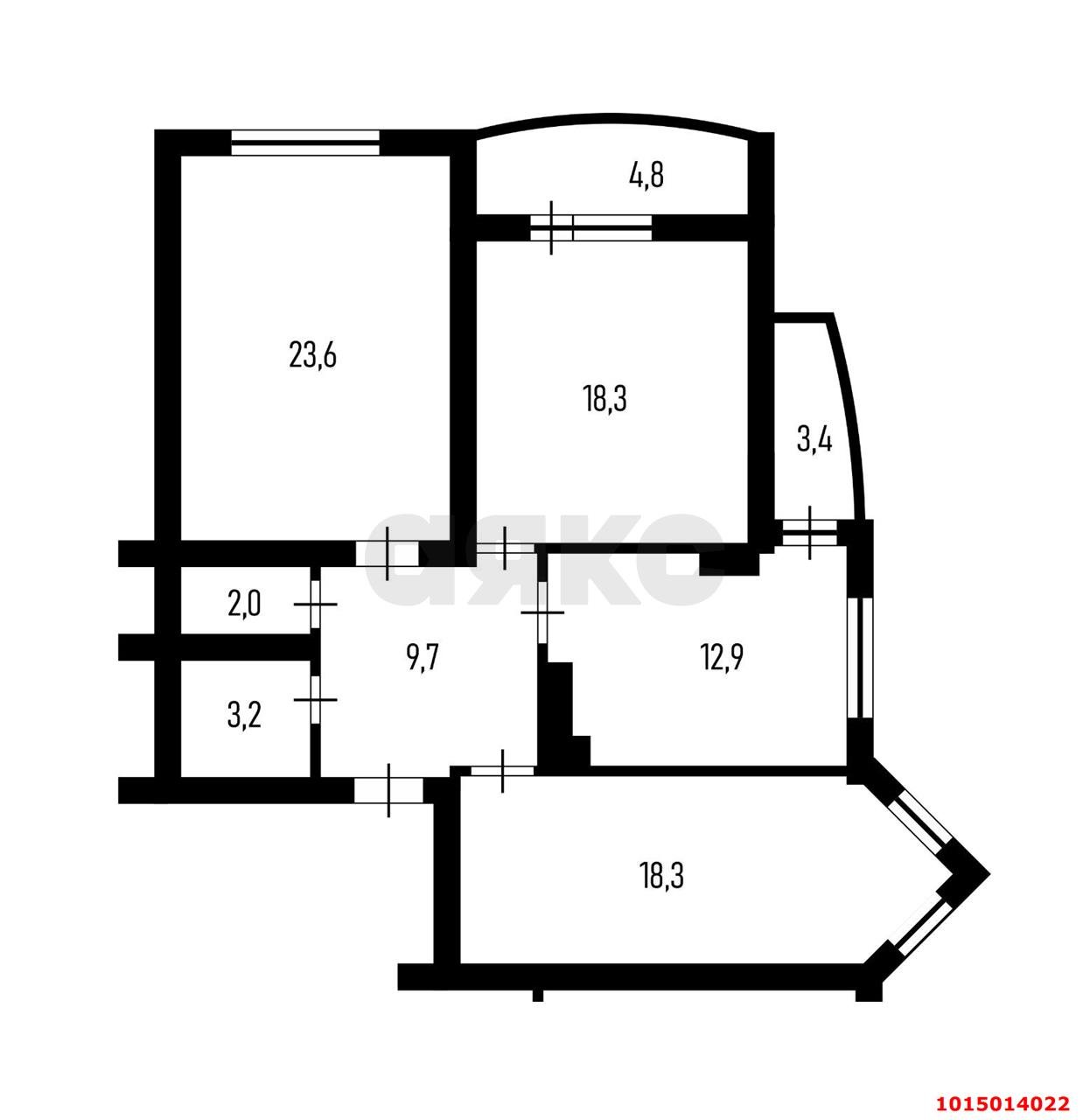 Фото №32: 3-комнатная квартира 96 м² - Краснодар, ЖК Екатеринодар, пр-кт Константина Образцова, 6/2