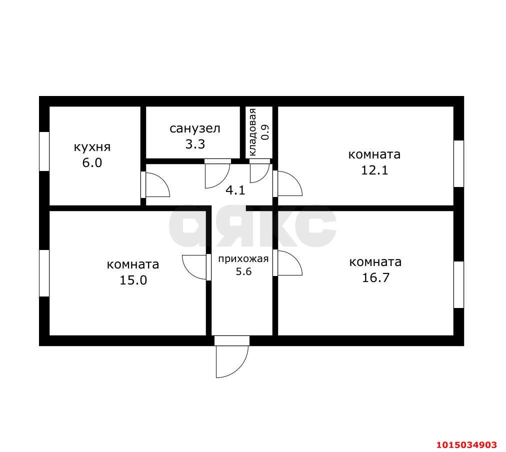 Фото №13: 3-комнатная квартира 63 м² - Краснодар, Карасунский внутригородской округ, мкр. Камвольно-суконный Комбинат, ул. Сормовская, 23
