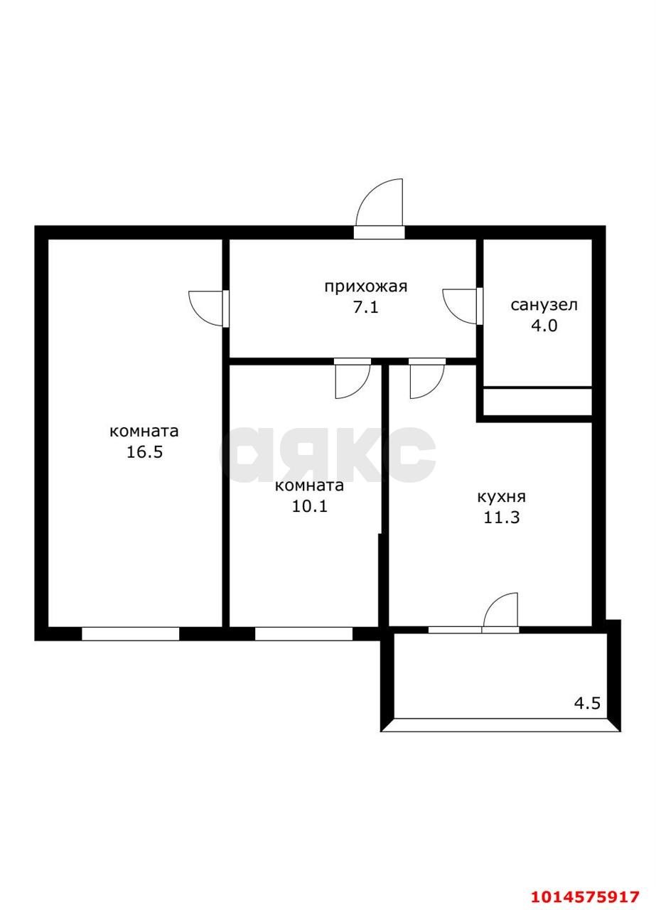 Фото №19: 2-комнатная квартира 53 м² - Краснодар, Прикубанский внутригородской округ, Россинского, мкр. жилой комплекс Россинский Парк, ул. Командорская, 15