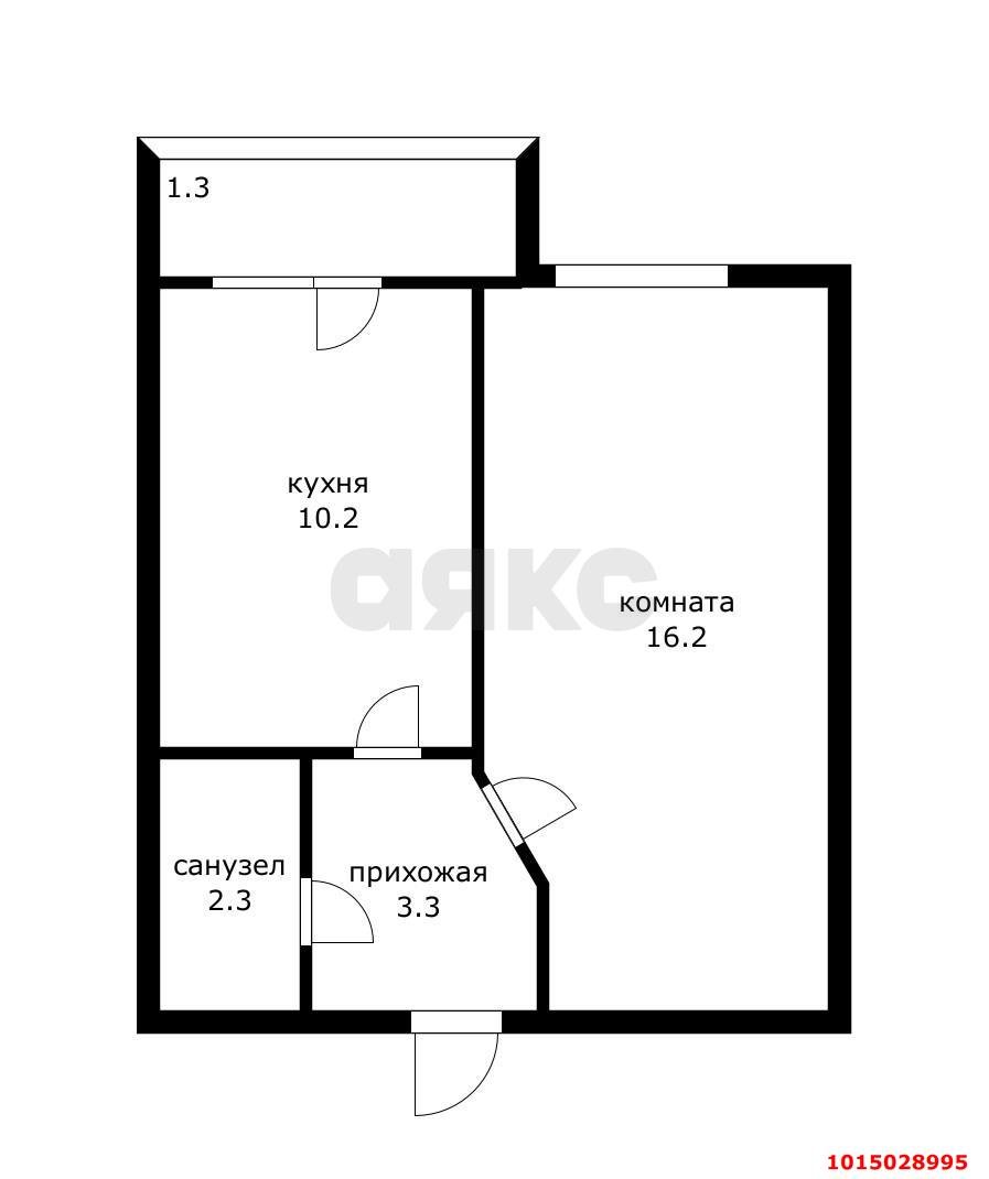 Фото №8: 1-комнатная квартира 36 м² - Новая Адыгея, жилой комплекс Родной Дом, ул. Бжегокайская, 31/1к1