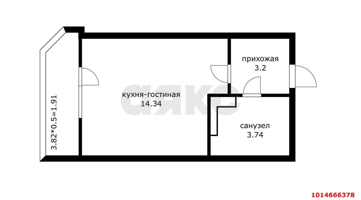Фото №7: Студия 23 м² - Краснодар, Камвольно-суконный Комбинат, ул. Уральская, 89А
