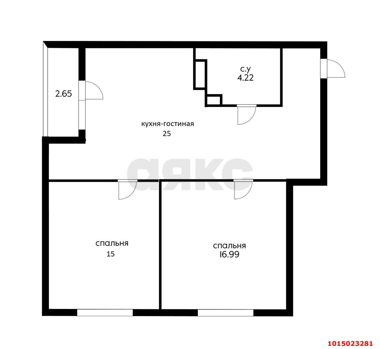 Фото №18: 2-комнатная квартира 63 м² - Краснодар, ЖК Губернский, ул. имени Героя Георгия Бочарникова, 8/1