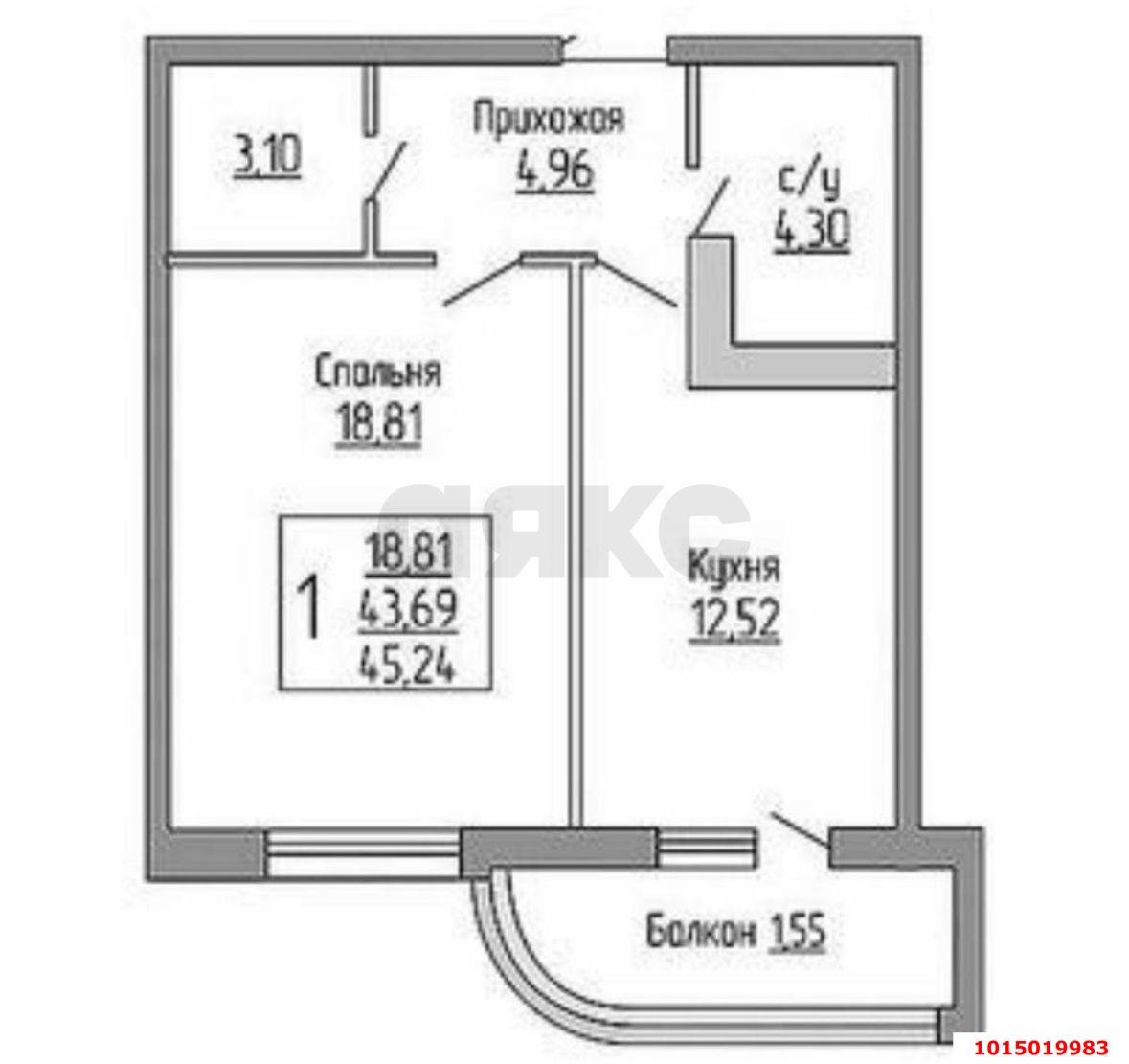Фото №15: 1-комнатная квартира 50 м² - Краснодар, Западный внутригородской округ, ул. Кожевенная, 22
