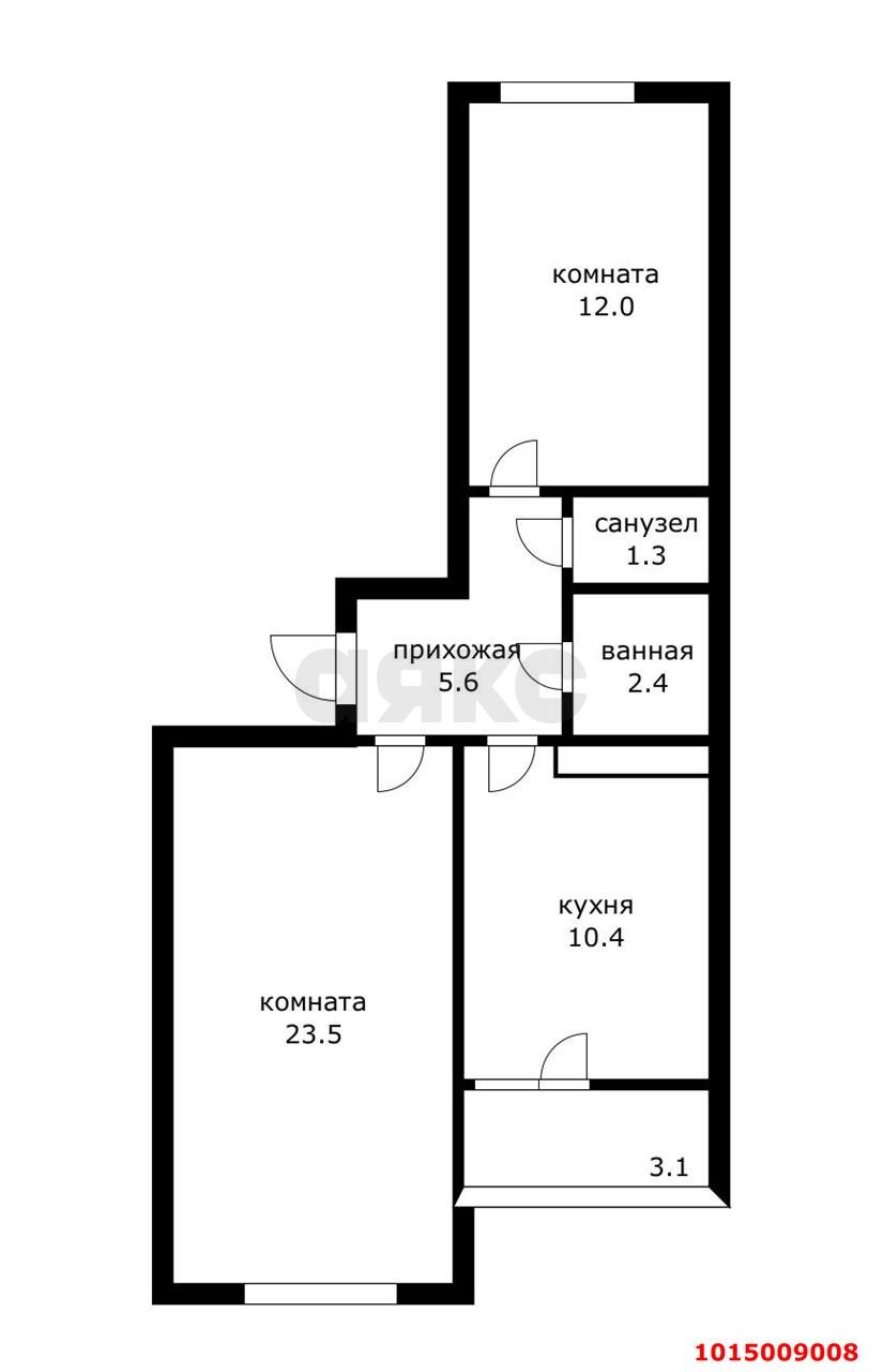 Фото №16: 2-комнатная квартира 55 м² - Новая Адыгея, жилой комплекс Мега-Победа, ул. Береговая, 3к13