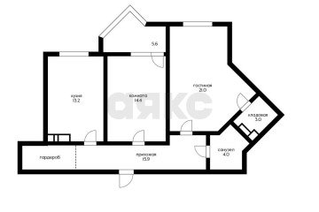 Фото №1: 2-комнатная квартира 77 м² - Краснодар, мкр. 2-я Площадка, ул. Ветеранов, 85к5