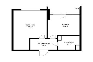Фото №3: 1-комнатная квартира 35 м² - Краснодар, мкр. жилой комплекс Парк У Дома, ул. Героя Владислава Посадского, 17к2