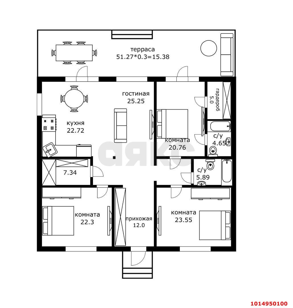 Фото №16: Дом 176 м² + 10 сот. - Старобжегокай, ул. Полевая, 45