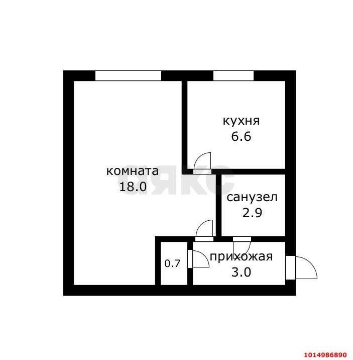 Фото №5: 1-комнатная квартира 33 м² - Краснодар, Черёмушки, ул. Димитрова, 127