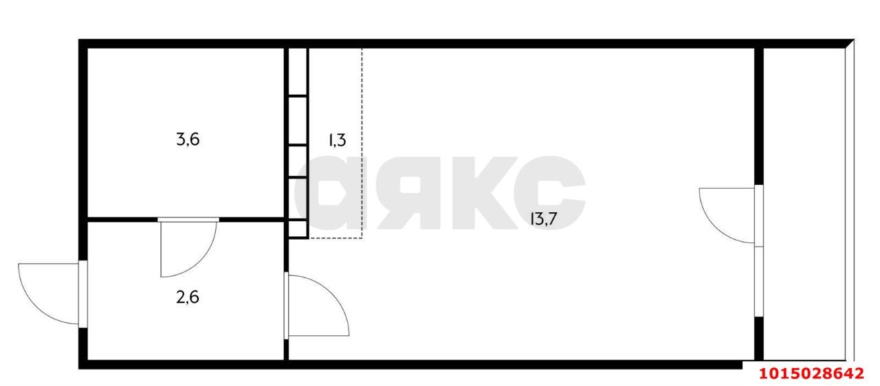 Фото №3: Студия 20 м² - Краснодарский, жилой комплекс Параллели, 66к1