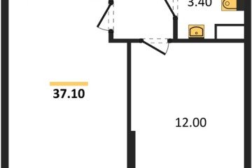 Фото №1: 1-комнатная квартира 37 м² - Краснодар, мкр. жилой комплекс Самолёт-6, 