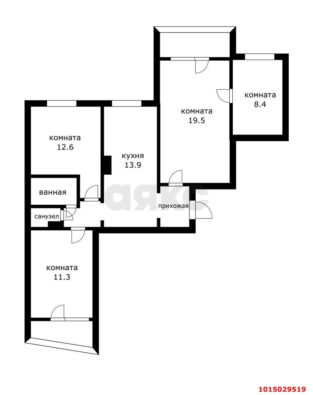 Фото №15: 4-комнатная квартира 75 м² - Краснодар, Комсомольский, ул. Сормовская, 112
