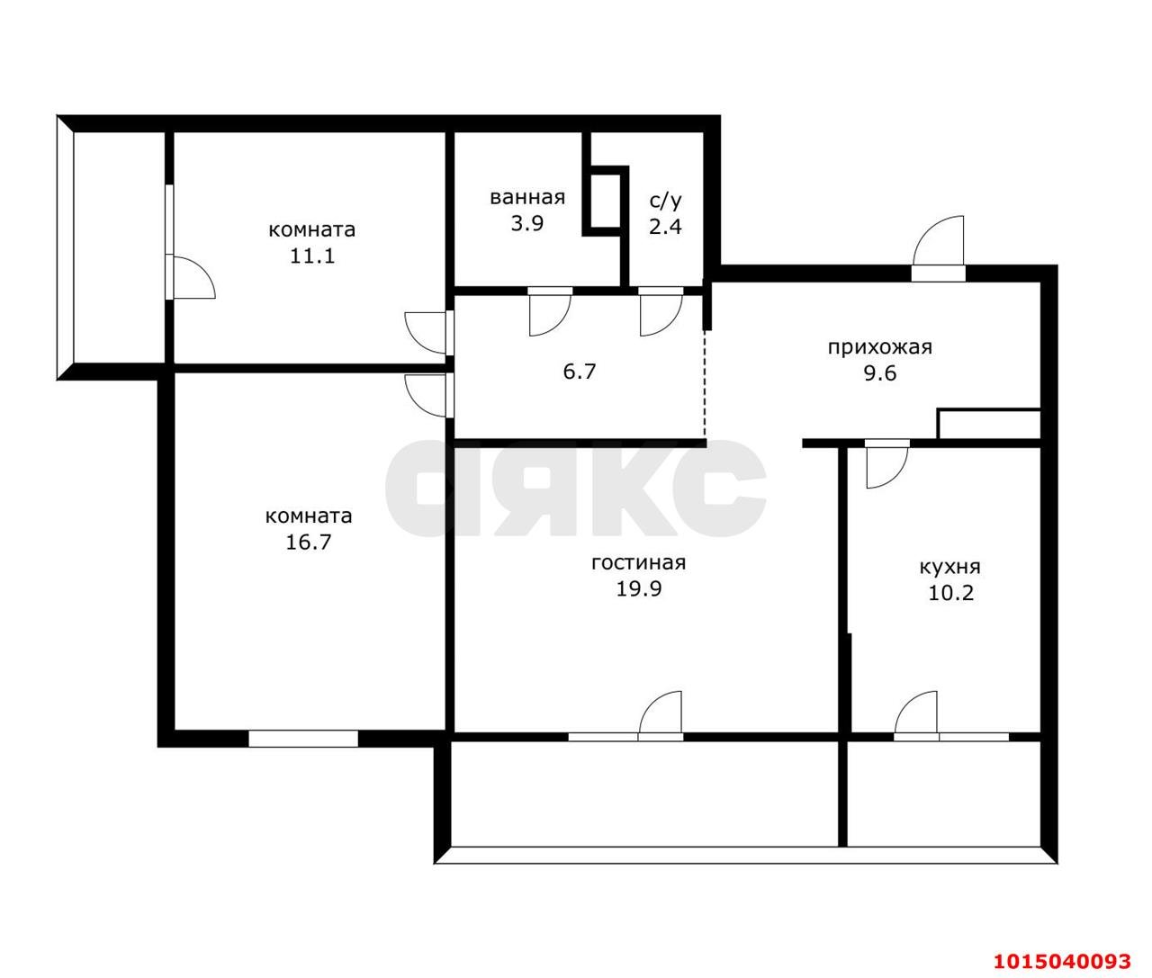 Фото №3: 3-комнатная квартира 96 м² - Динская, жилой комплекс Белые Росы, ул. Красная, 162/2